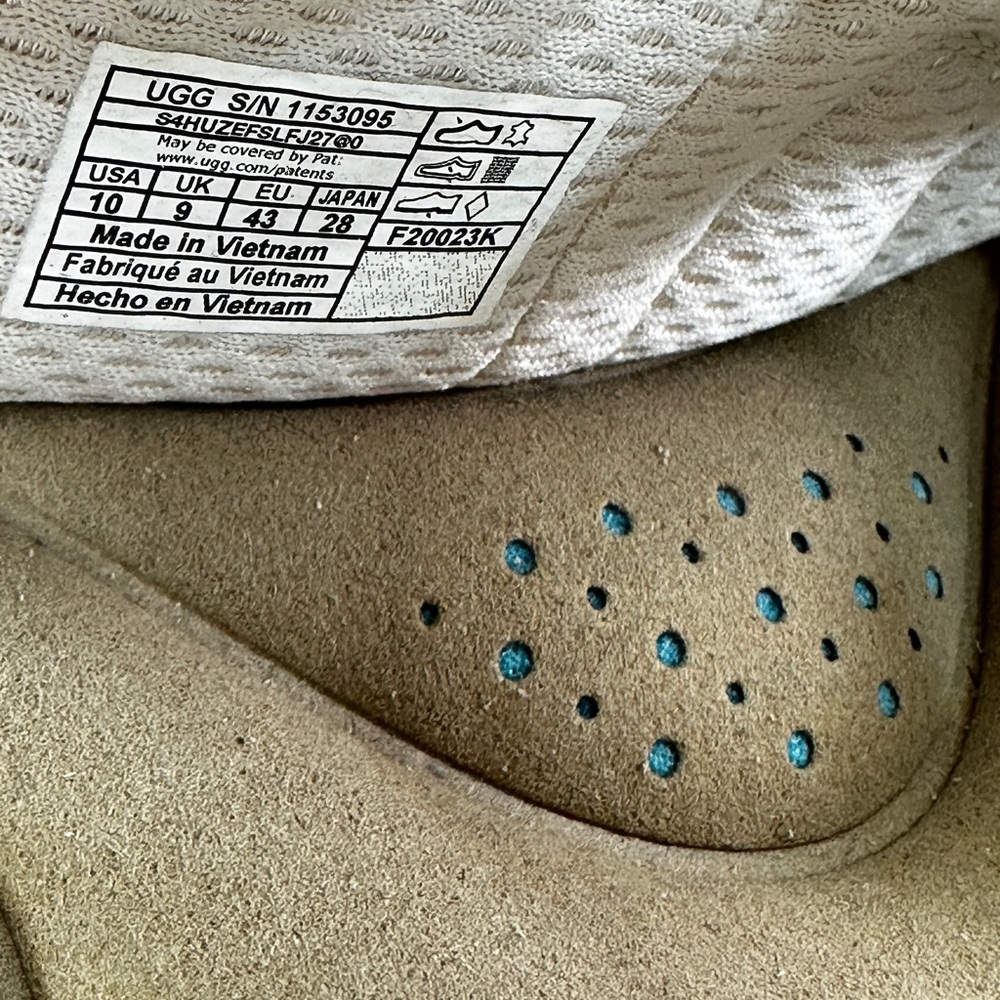 UGG Sport Sandals Mens Goldencoast Multistrap Suede 10 Foam Beige Beach Summer - Picture 2 of 12